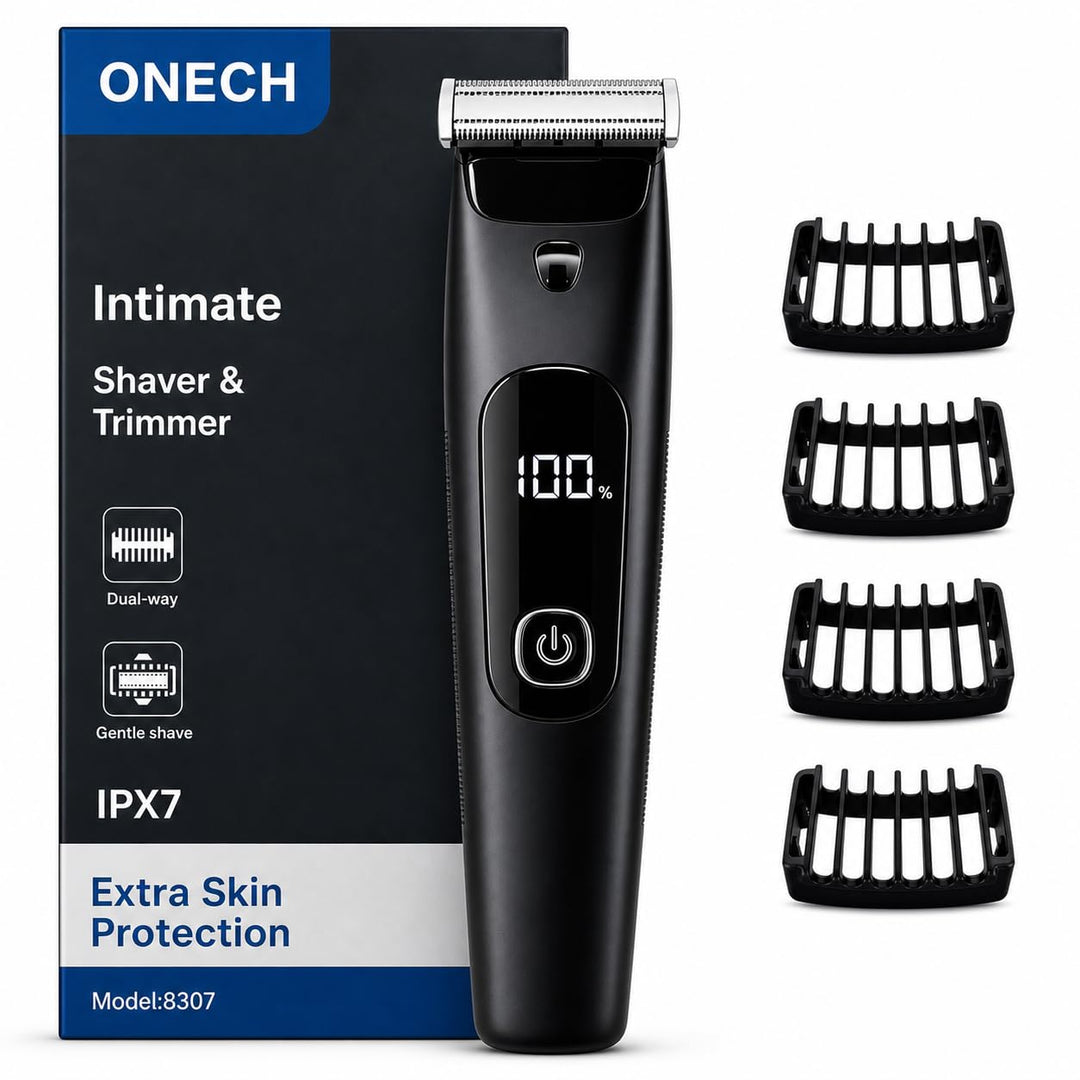 Intimrasierer Mann,Rasierer Herren Intimbereich Wasserdicht Körperrasierer Herren Typ-C Bodygroom He