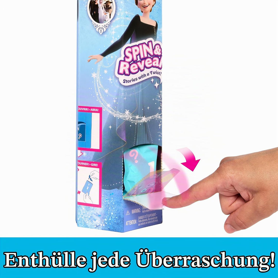 Mattel Disney Die Eiskönigin Elsa Modepuppen-Set, Spin &amp; Reveal mit 11 Überraschungen, darunter 5 Ac