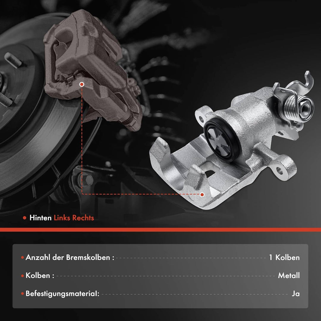 Frankberg 2x Bremssattel Bremszange Hinten Links Rechts Kompatibel mit i10 PA 1.0L 1.1L 1.2L 2007-20