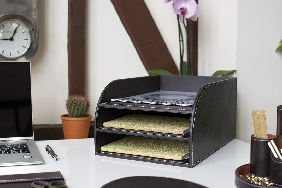 Osco BPU3TT Luxus Faux Leder, Büromaterial-Bürobedarf, braun Braun Single, Braun Single