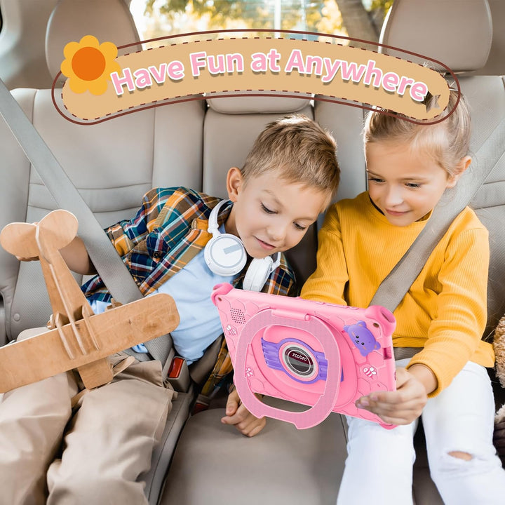 zcobro , Tablet für Kinder mit Hülle, Android Kindertablet 2GB RAM+32GB ROM+256GB Erweiterbar, Wi-Fi