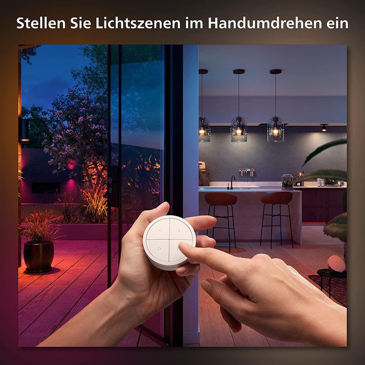 Philips Hue Tap Dial switch Drehschalter, weiss, personalisierbar via Hue App, Zubehör,