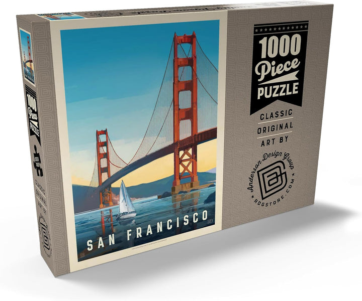 San Francisco: Under The Golden Gate, Vintage Poster - Premium 1000 Teile Puzzle - MyPuzzle Sonderko