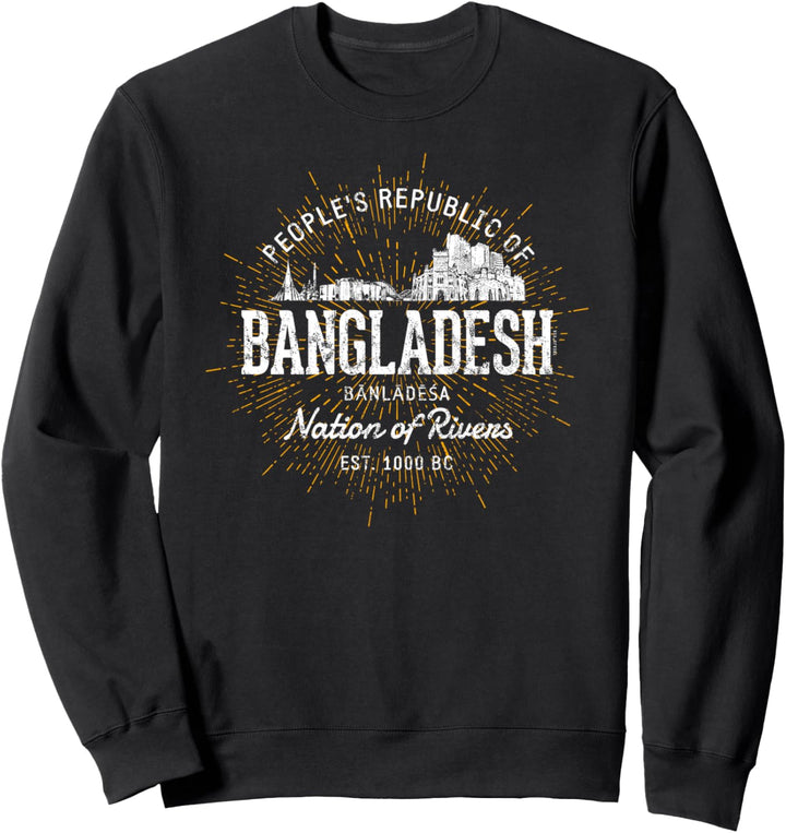 Bangladesh Vintage Stil Retro Bangladesch Sweatshirt