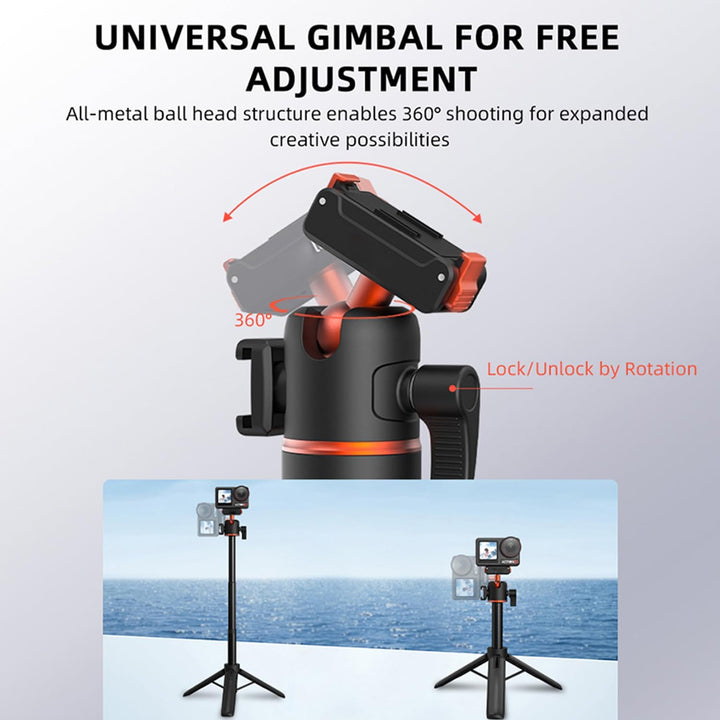 Schnellwechsel-Stativ Ausziehbarer Selfie-Stick für DJI Osmo Action 4/5 Pro, Multifunktionale Verlän