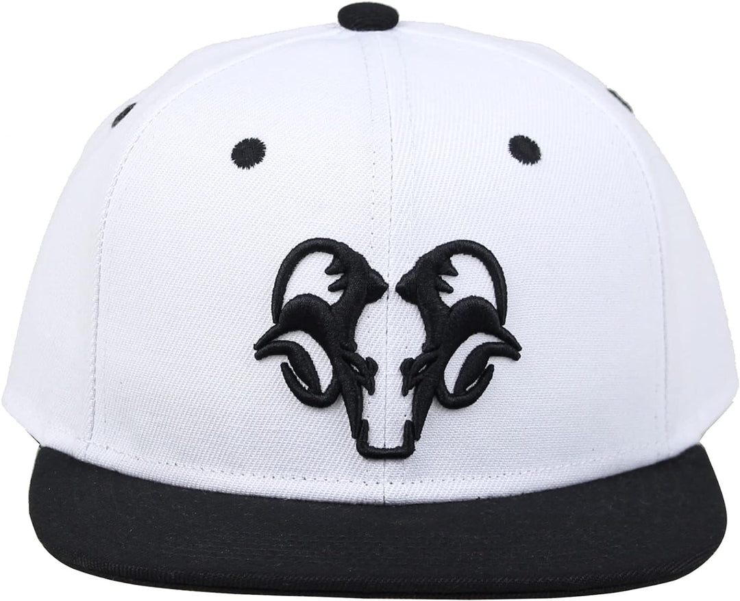 Bexxwell Snapback Cap Weiss/Schwarz mit 3D-Stickerei (optimale Passform, Kappe, White, Black, 3D-Emb