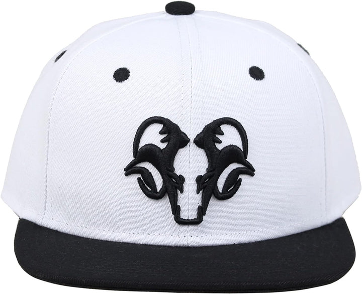 Bexxwell Snapback Cap Weiss/Schwarz mit 3D-Stickerei (optimale Passform, Kappe, White, Black, 3D-Emb