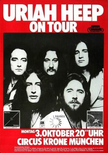 Uriah Heep - Firefly, München 1977 » Konzertplakat/Premium Poster | Live Konzert Veranstaltung | DIN