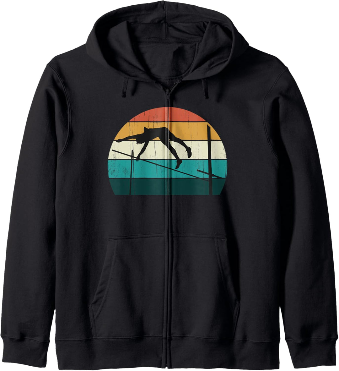 Retro Stabhochsprung - Vintage Sunset Leichtathlet Geschenk Kapuzenjacke