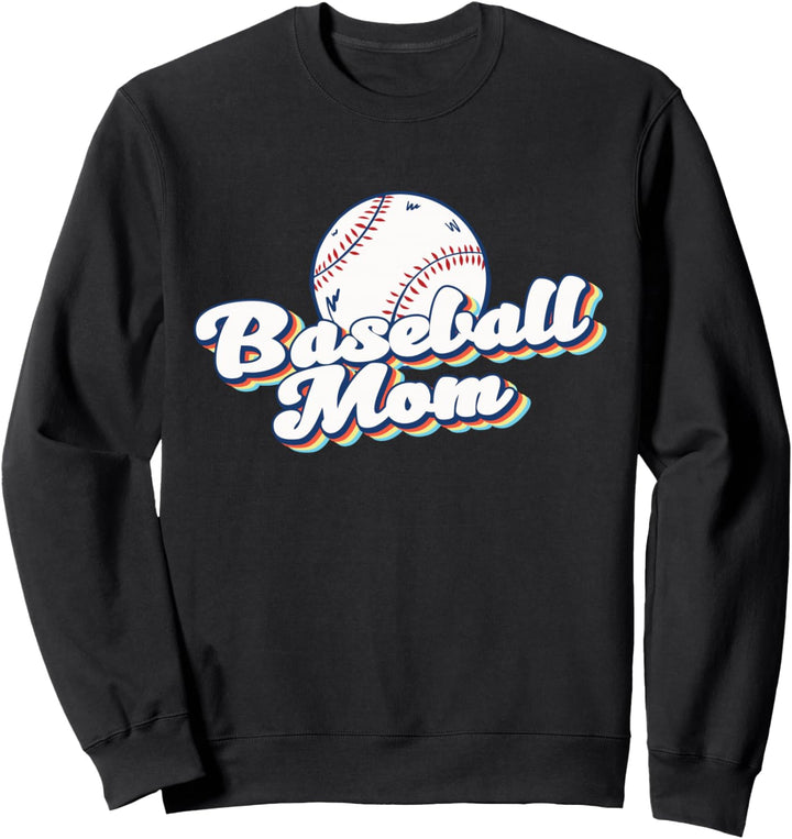 Baseball Mom Vintage Print Softball Mom Mothers Day Baseball Sweatshirt