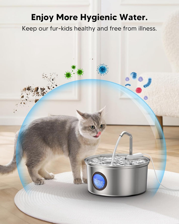 Ersatzfilter für Kittyspout Edelstahl Trinkbrunnen für Katzen, Katzenbrunnen Filter 10 Stück 2 Schwä