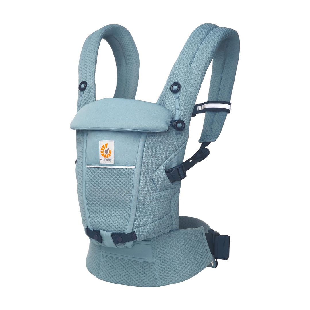 Ergobaby Adapt Babytrage für Neugeborene ab Geburt, 3-Positionen SoftFlex Mesh Ergonomische Babybauc