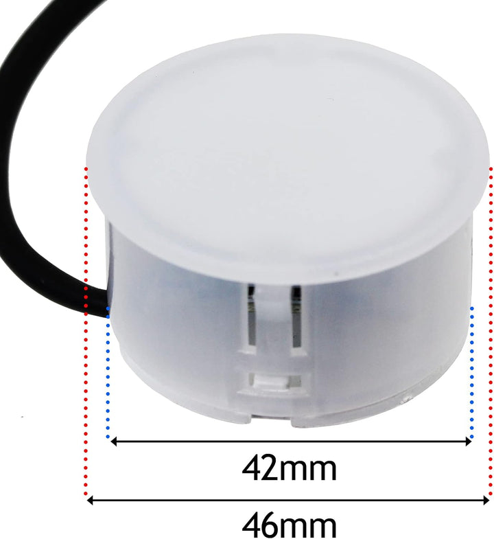 SPARES2GO Universal-Dunstabzugshaube mit LED-Licht, rund, 46 mm, 1,6 W