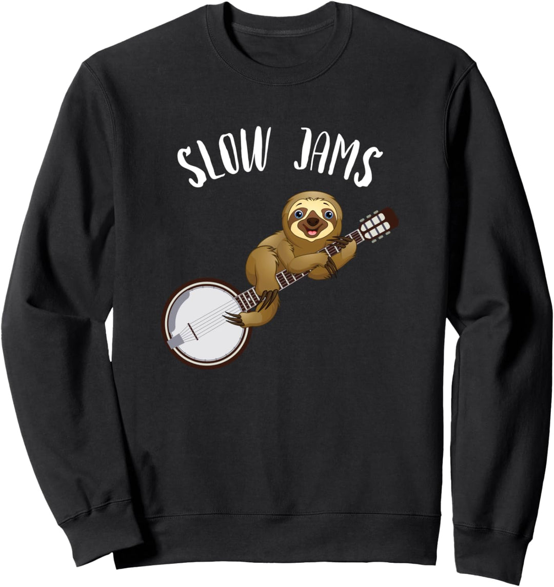 Faultier Banjo Bluegrass Banjospieler Countrymusik Musiker Sweatshirt