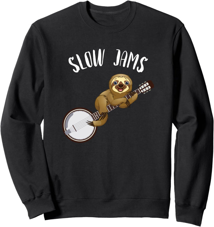 Faultier Banjo Bluegrass Banjospieler Countrymusik Musiker Sweatshirt