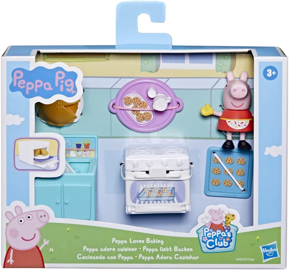Peppa Pig Peppa’s Club Peppa Loves Baking Little Spaces Themed Preschool Toy, Includes 1 Figure and