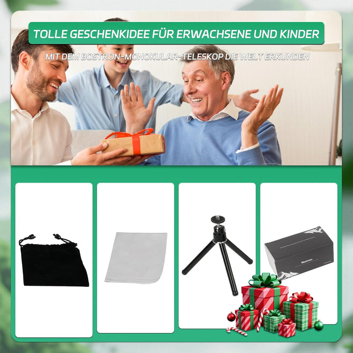 Monokulares Teleskop, Monokular 10x50 - Hochauflösendes Monokular für Erwachsene mit FMC-Objektiv, M