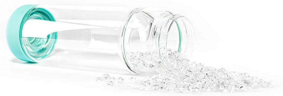inu! CRYSTAL by VitaJuwel - Die Wasserflasche mit Edelsteinen für Individualisten | ozeanblau, Ozean