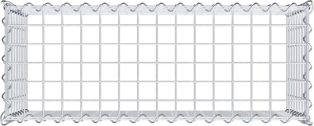 GABIONA - Gabione 80 x 40 x 30 cm - Anbau-Korb Typ 3 (ohne Bodengitter) - Verzinkter Gabionenkorb mi