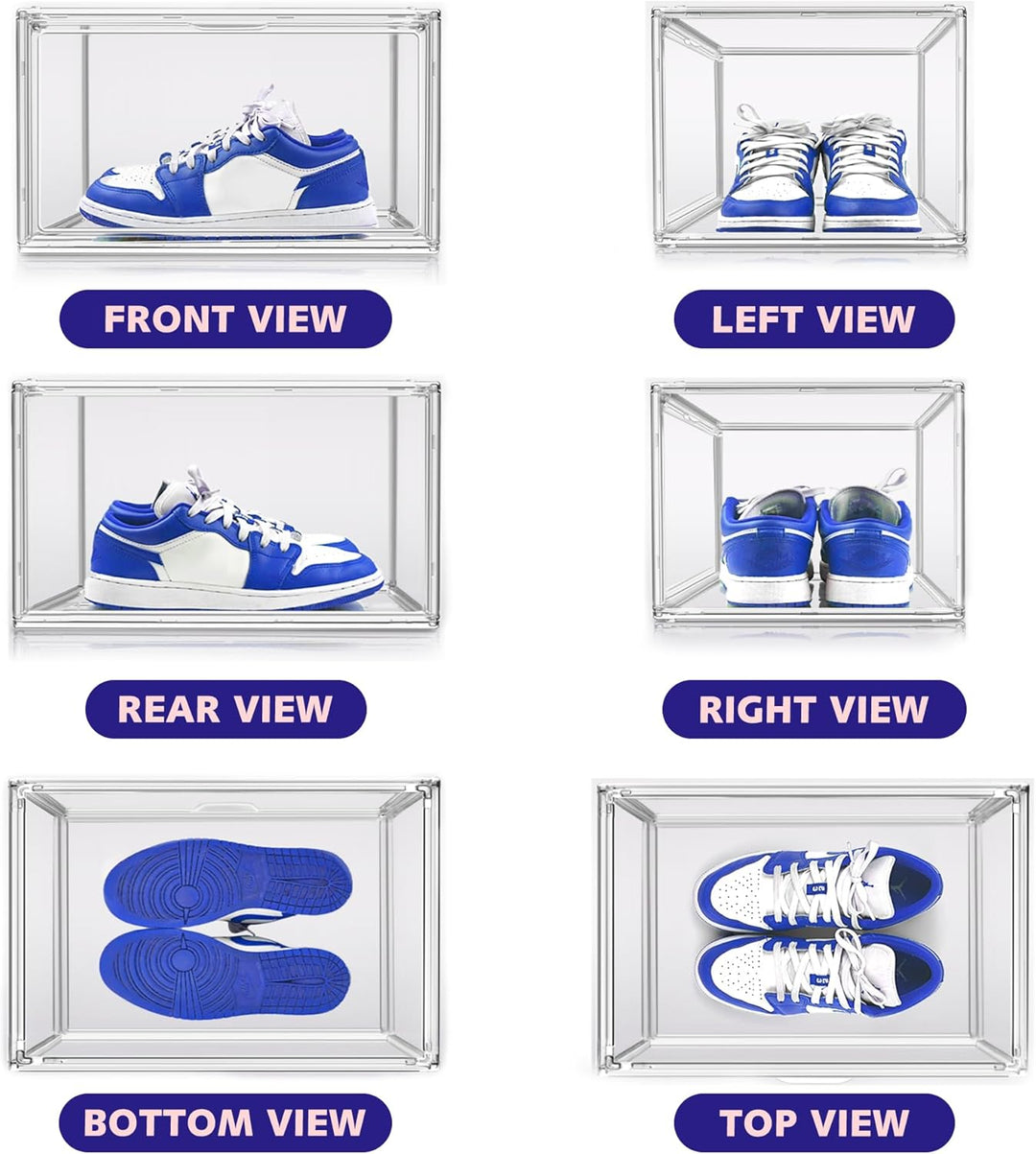 Acryl Schuh Box Transparente Schuh Display Case Sneaker Aufbewahrungsboxen Klare Plastikbox Stapelba