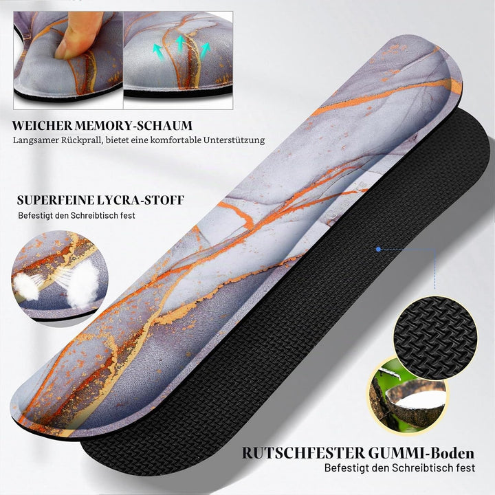 Gimars 3-in-1 XXL Gaming Mauspad mit Gelkissen, Ergonomisches Handballenauflage Tastatur, 800 x 305