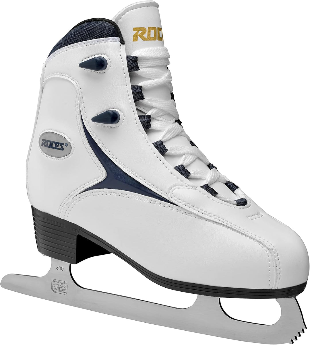 Roces Kinder Jokey Ice 2.0 Verstellbarer Schlittschuh 38-41 Bundle mit Schlittschuh, Weiss, 42, 38-4