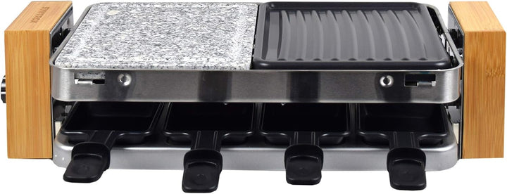 Syntrox Germany RAC-1500WB Lugano Raclette mit 4 Platten mit antihaftbeschichteter Grillplatte und N