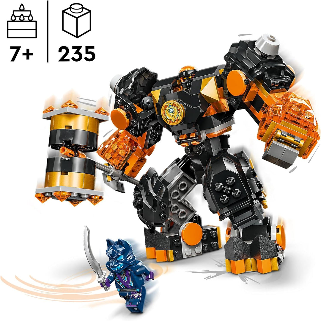 LEGO NINJAGO Coles Erdmech, Actionfiguren-Spielzeug mit veränderbarem Mech, Ninja-Set mit 2 Figuren