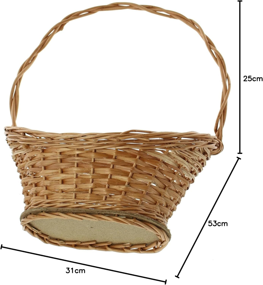 Präsentkorb "Natur" aus Weide in 3 Grössen, Geschenkkorb leer, Henkelkorb, Weidenkorb, Buffetkorb au