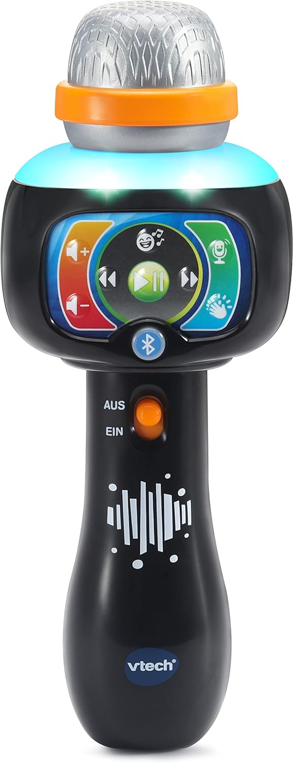 Vtech Baby Magisches Singspass-Mikrofon – Interaktives Kindermikrofon mit 15 Liedern und Bluetooth z