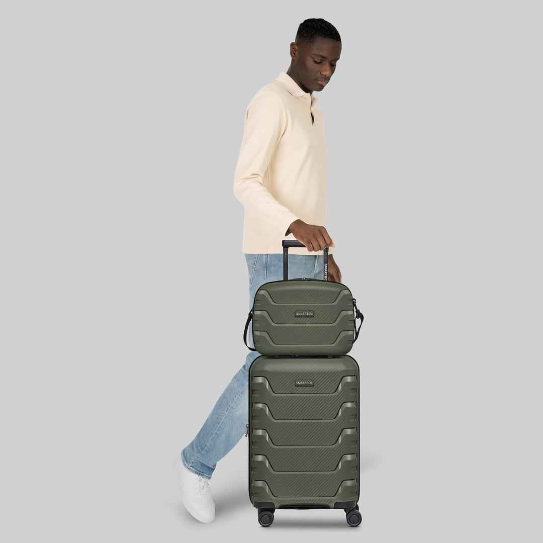 SMARTBOX Hartschalen Handgepäck Kosmetik-Koffer | Stabiles Beauty-Case mit Aufsteckfunktion | 34 x 1