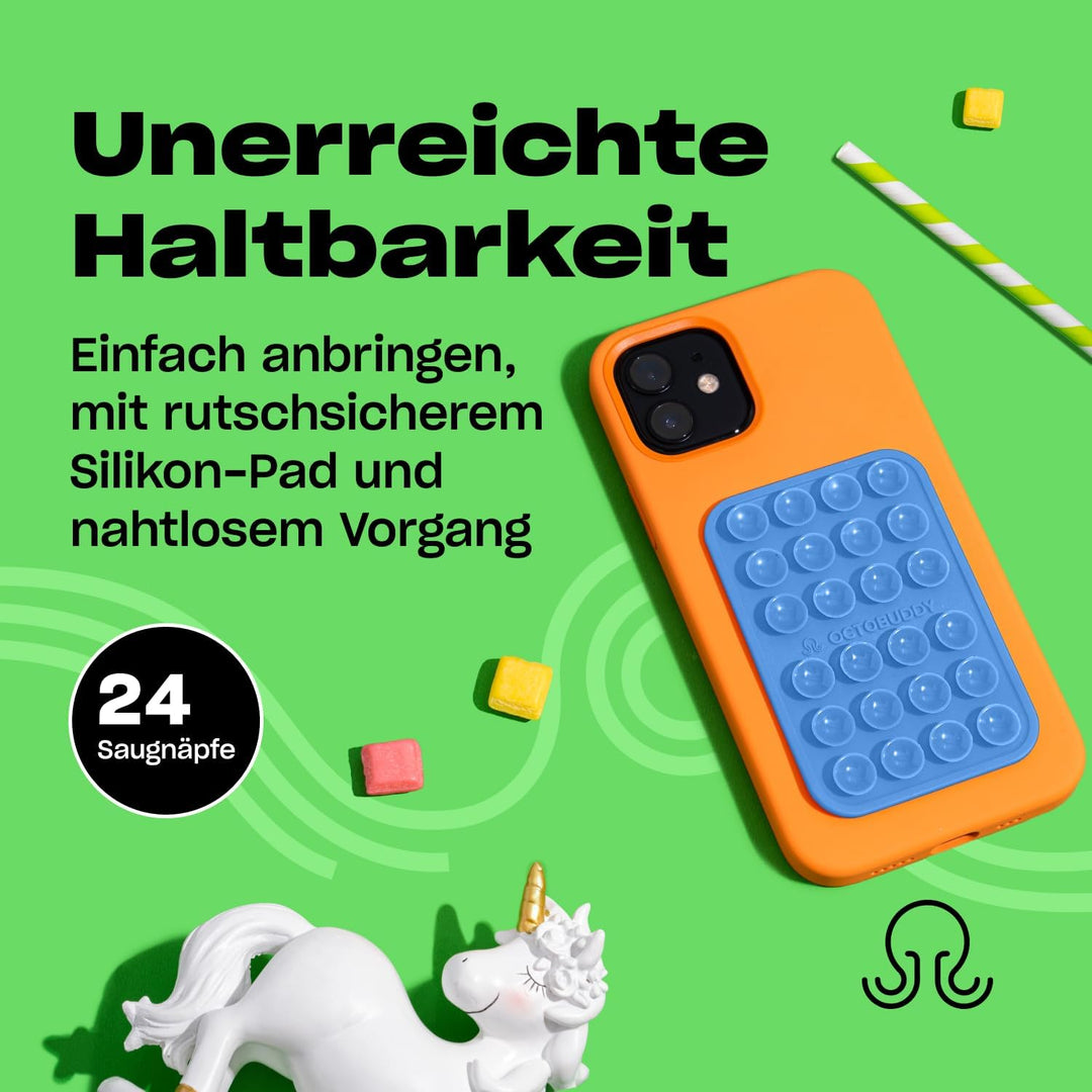 OCTOBUDDY Classic - Silikon-Saugnapf Halterung fürs Handy - rutschfeste Saugnapfhalterung für iPhone