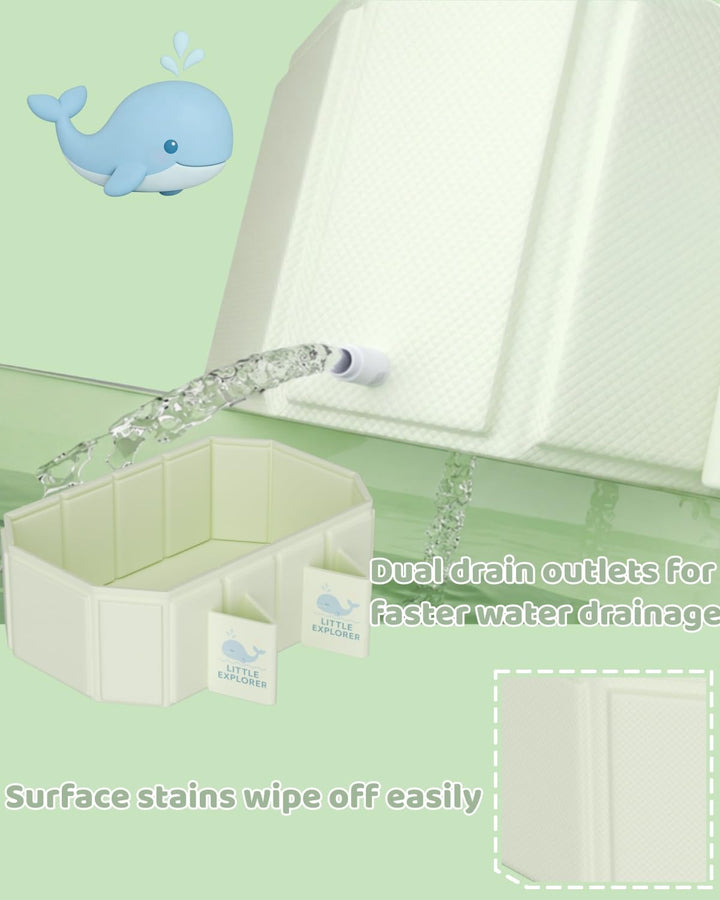 Babywanne Faltbar für Babys &amp; Kleinkinder von 0–6 Jahren, Klappbare Babybadewanne für Dusche &amp; Bad,