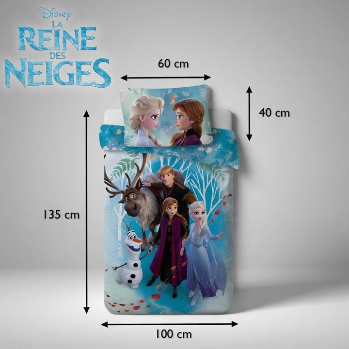 Bettwäsche für Babys, 100% Baumwolle, Elsa & Anna, Bettbezug 100 x 135 cm + Kissenbezug
