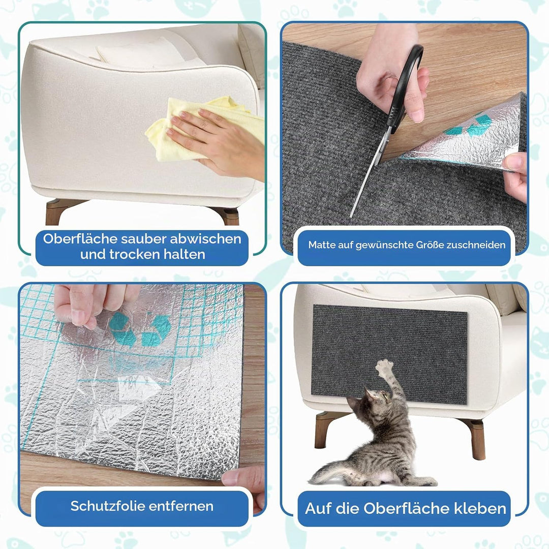 Kratzteppich selbstklebend Kratzmatte Katze Sofa Kratzbretter Katze Wand Kratzbrett Katzen Katzenwan