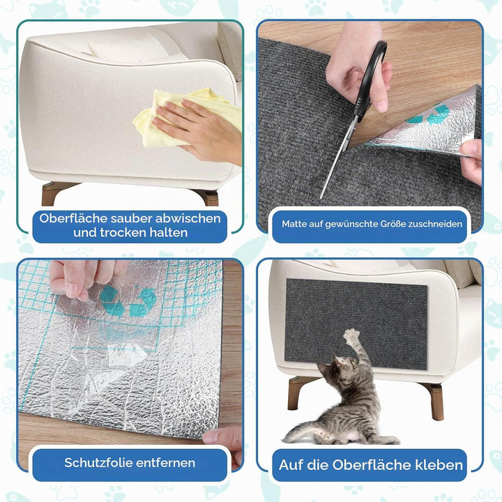Kratzteppich selbstklebend Kratzmatte Katze Sofa Kratzbretter Katze Wand Kratzbrett Katzen Katzenwan