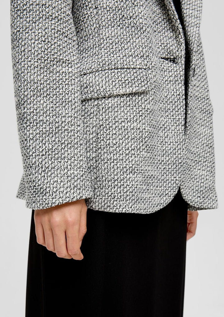 s.Oliver Bouclé-Blazer aus Baumwollmix 40 99x1 Schwarz, 40 99x1 Schwarz