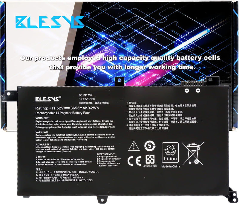 BLESYS X571 Laptop Akku für Asus X571G X571GD X571GT X571L X571LH X571LI S571G S571GT X571GT-AL132T