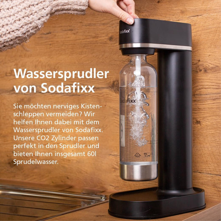 PET Wasserflaschen Doppelpack 2x 0,85L - Ersatzflaschen für Wassersprudler mit Schraubgewinde - komp