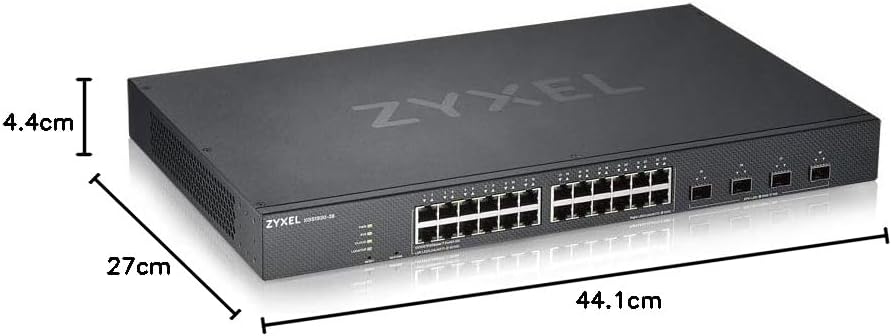 Zyxel Gigabit Ethernet Smart-Managed Switch mit 24 Ports, vier 10G SFP+ Slots und Hybrid Cloud-Modus