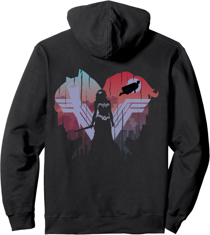 DC Batman V Superman Wonder Woman Logo Schablone Trinity Pullover Hoodie