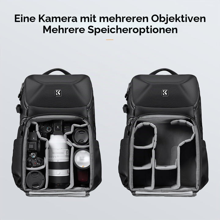 K&amp;F CONCEPT Kamerarucksack, Fotorucksack Wasserdicht Spiegelreflex DSLR Camera Bag für Spiegelreflex