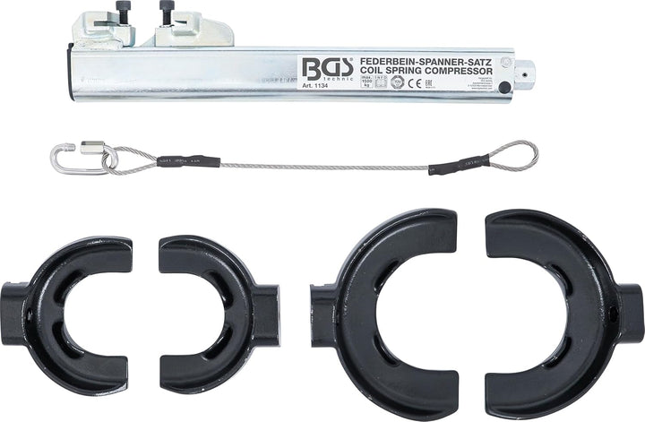 BGS 1134 | Federspanner-Satz | 1500 kg | Fahrweksfeder | Montagespanner |Federbein | Federbeinsystem