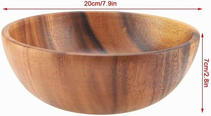 Nimoa Holzschale, Akazienholz Massivem Holzschale, Solid Acacia Holzschale für Salat Suppe Reis Hand