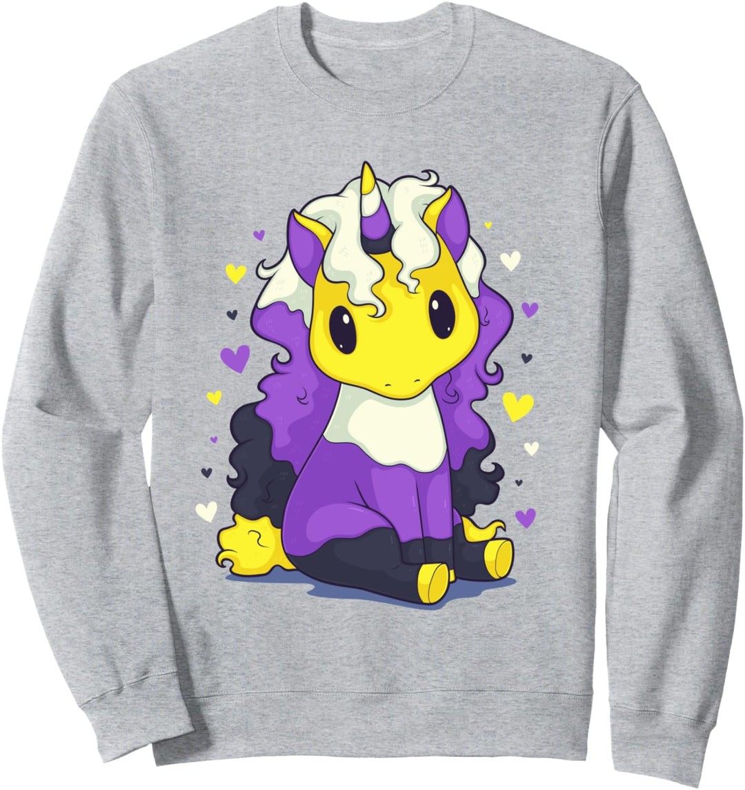 Non-Binary Pride Flagge Einhorn Genderqueer LGBTQ Stolz Sweatshirt