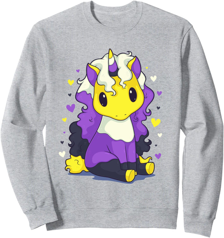 Non-Binary Pride Flagge Einhorn Genderqueer LGBTQ Stolz Sweatshirt