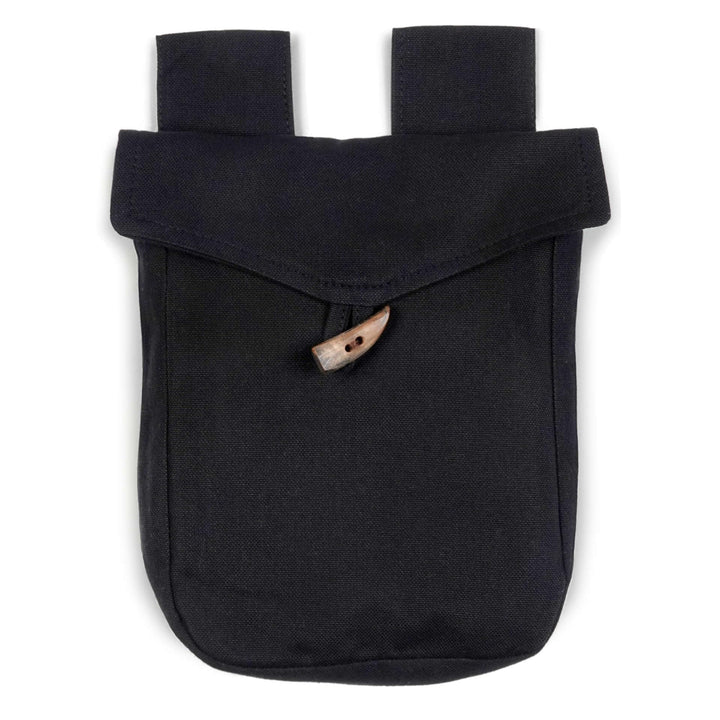 Mittelalter-Tasche Baumwolle Gürteltasche Knopf Modell: Widia Einheitsgrösse Schwarz, Einheitsgrösse