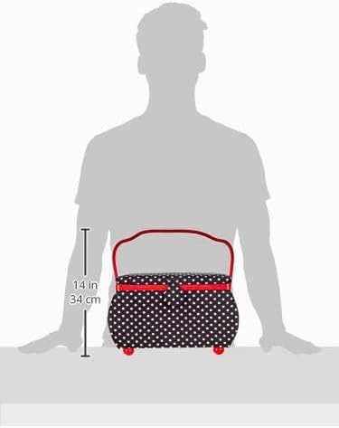 Prym Polka Dots schwarz/weiss L Nähkorb, Baumwolle, L