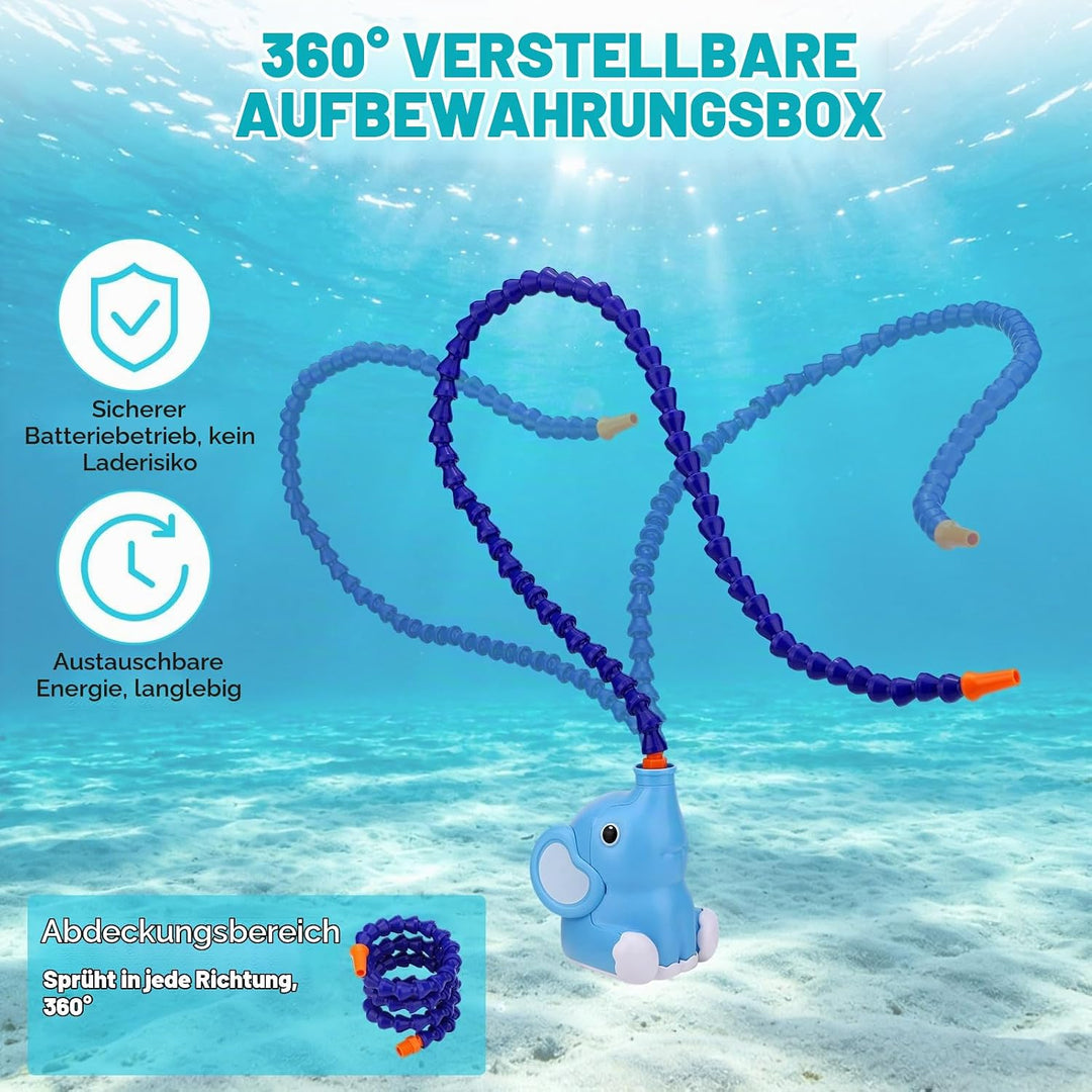 Pumpe for Kinder Outdoor Wassertisch, wasserdichte Elefantenform Batteriebetriebene Wassertischpumpe