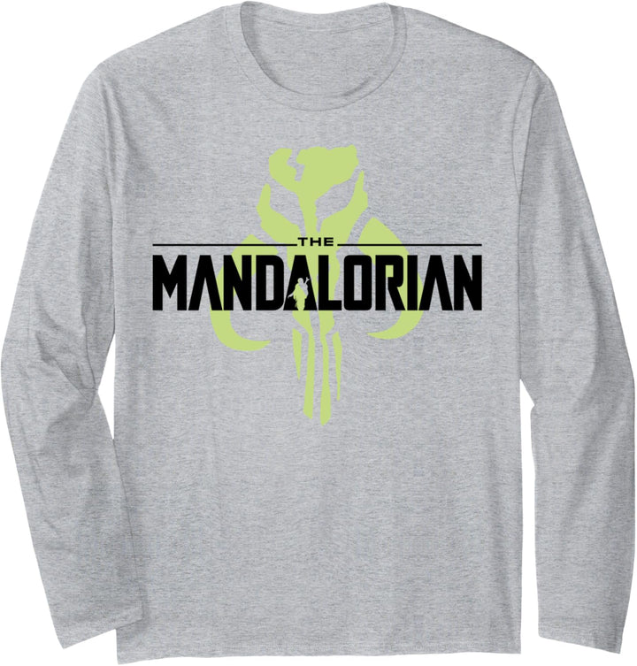Star Wars The Mandalorian Neon Logo Langarmshirt